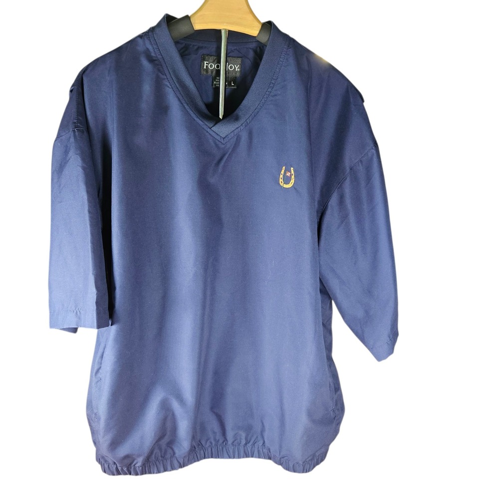 FootJoy Golf Pullover Windbreaker Short Sleeve V Neck Mens Large Sports Outdoor